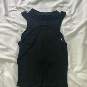 Women's Black Sleeveless Top